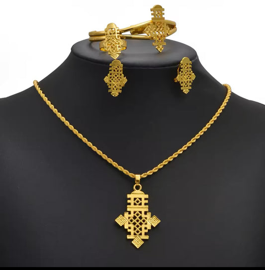 Ethiopian and Eritrean Jewelry Sets Crosses