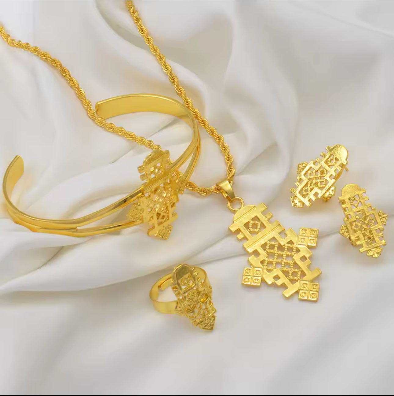 Ethiopian and Eritrean Jewelry Sets Crosses