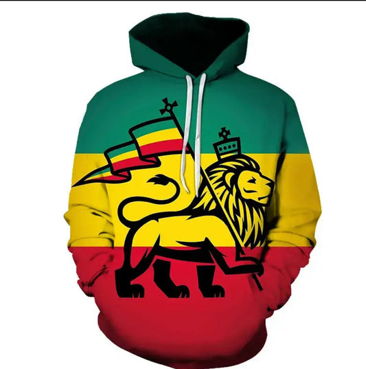 Flag Of Ethiopia Lion Of Judah Hoodie Unisex