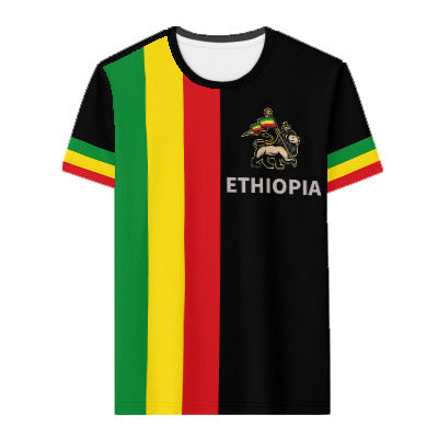 New ETHIOPIA National T Shirt Men  and Women Outdoor Shirts