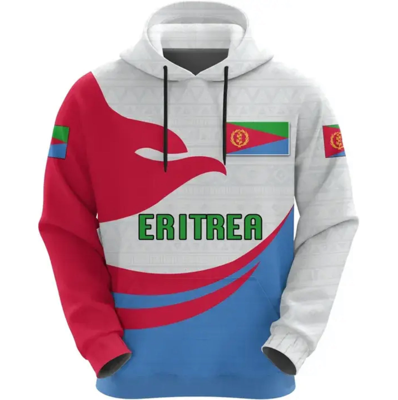 Eritrea Map Flag Hoodies For Kids